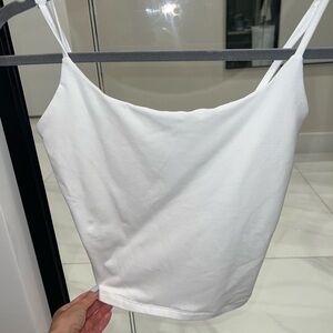 Amazon White Fitted Sleeveless Camisole